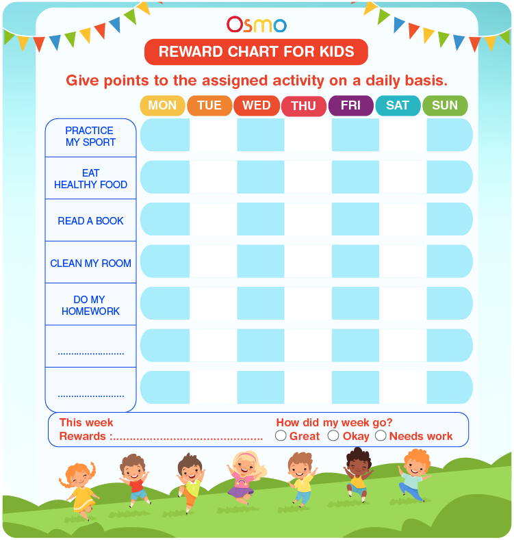 Reward Chart For Kids | Download Free Printables - Worksheets Library for Free Printable Food Reward Chart