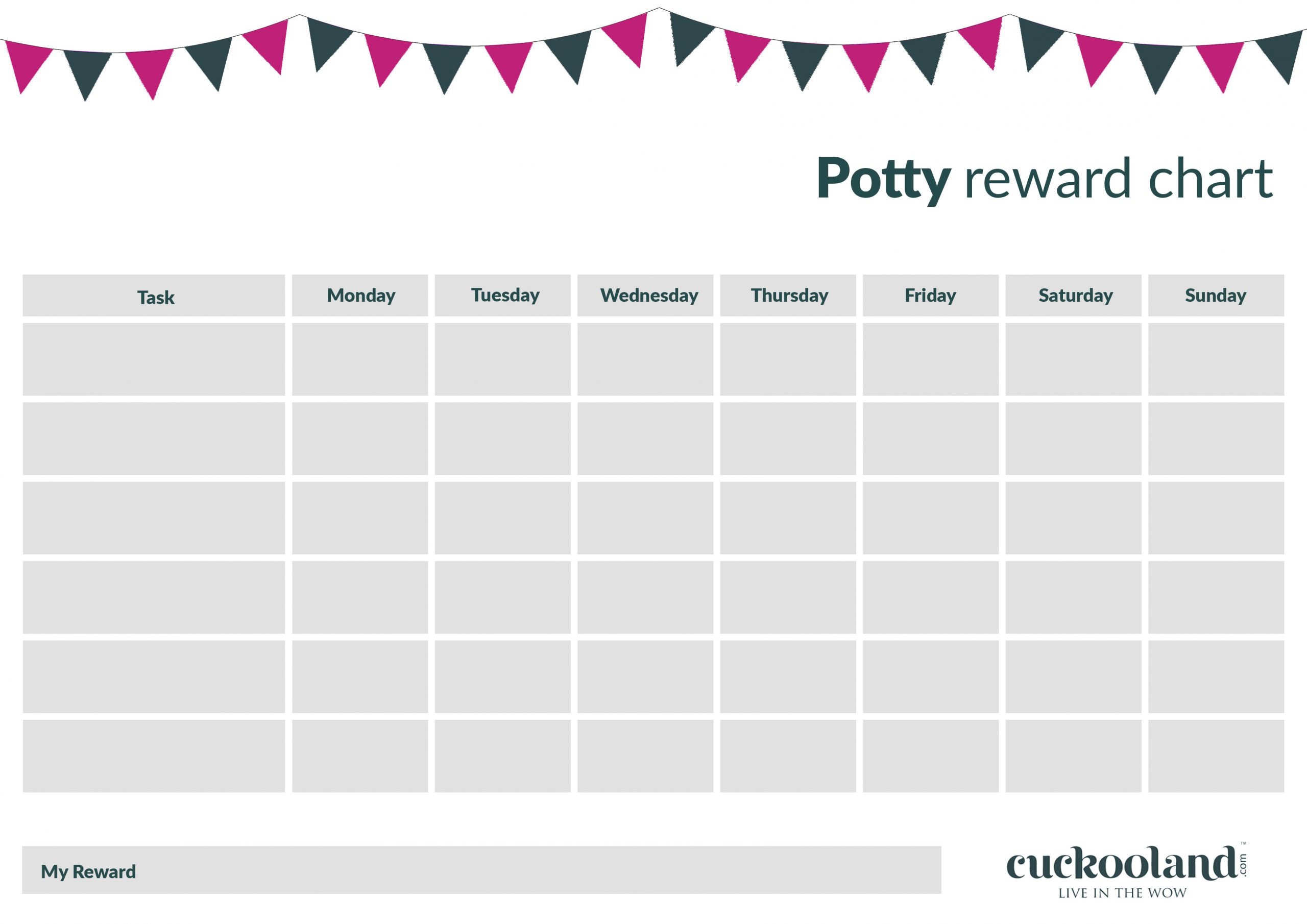 printable reward charts for preschoolers