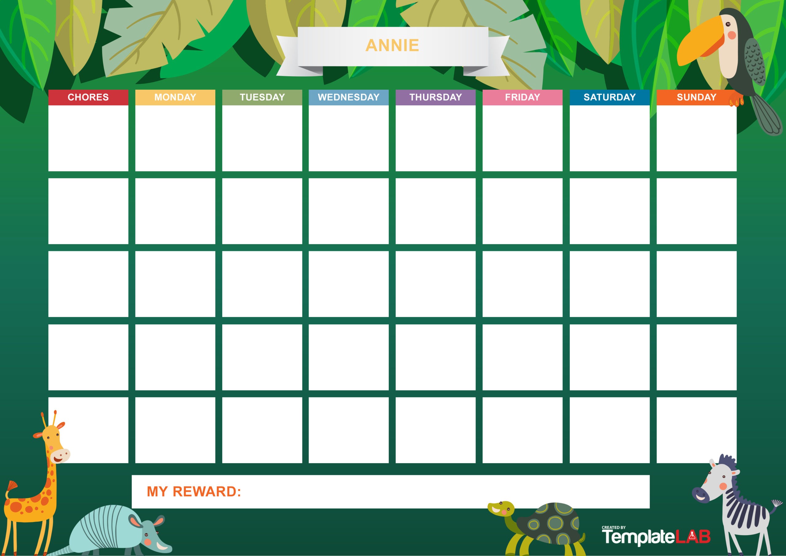 22 Printable Reward Charts for Kids (PDF, Excel &  Word)