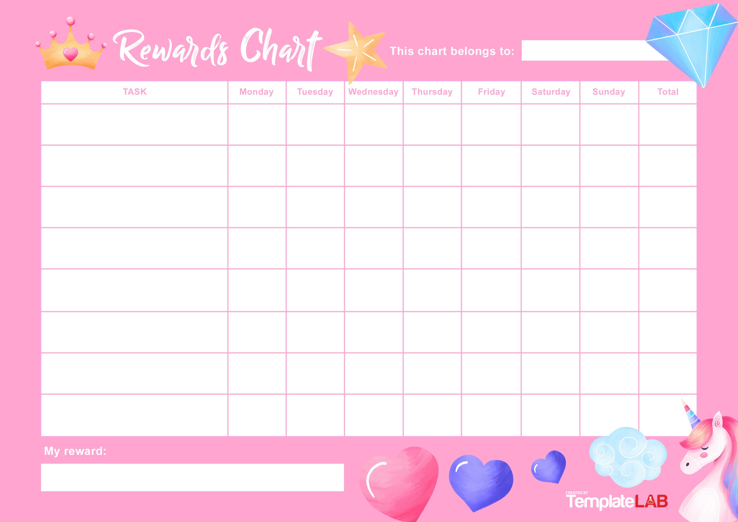 22 Printable Reward Charts for Kids (PDF, Excel &  Word)