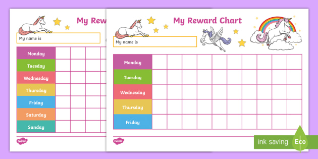 printable reward charts to colour in