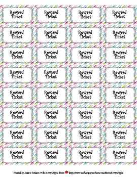 printable reward tickets
