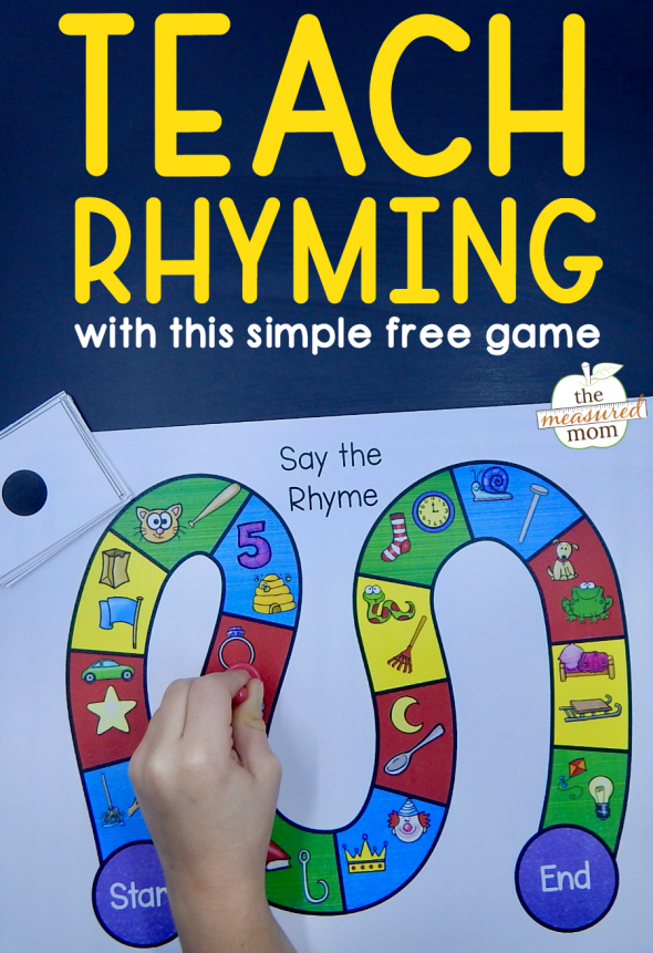Super simple rhyming game - The Measured Mom