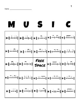 Rhythm bingo | TPT