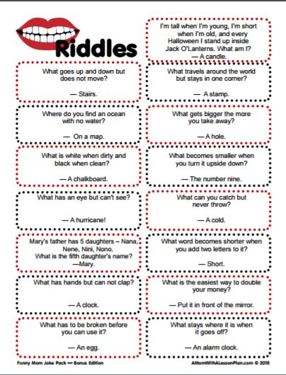 printable riddles for kids