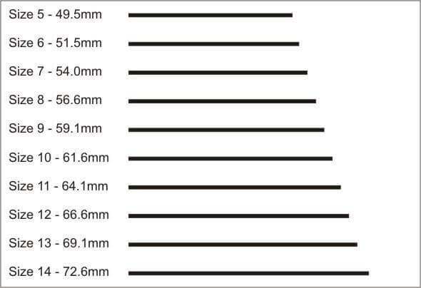 Free Printable Ring Sizer Online UK - JTL Ring Size Guide