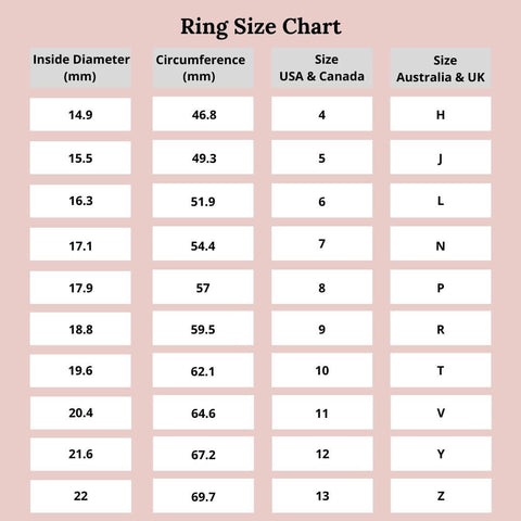 Ring Size Chart Australia | How to Measure Your Ring Size - My ...