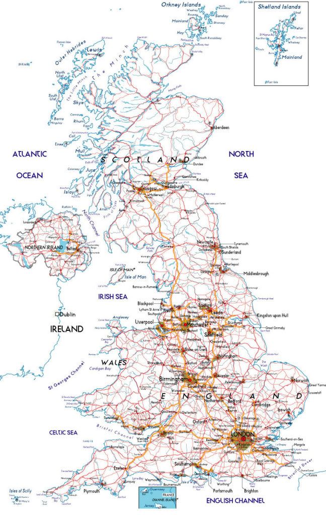 printable road map of britain