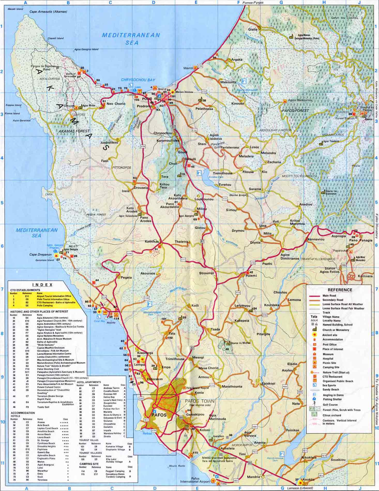 printable road map of cyprus