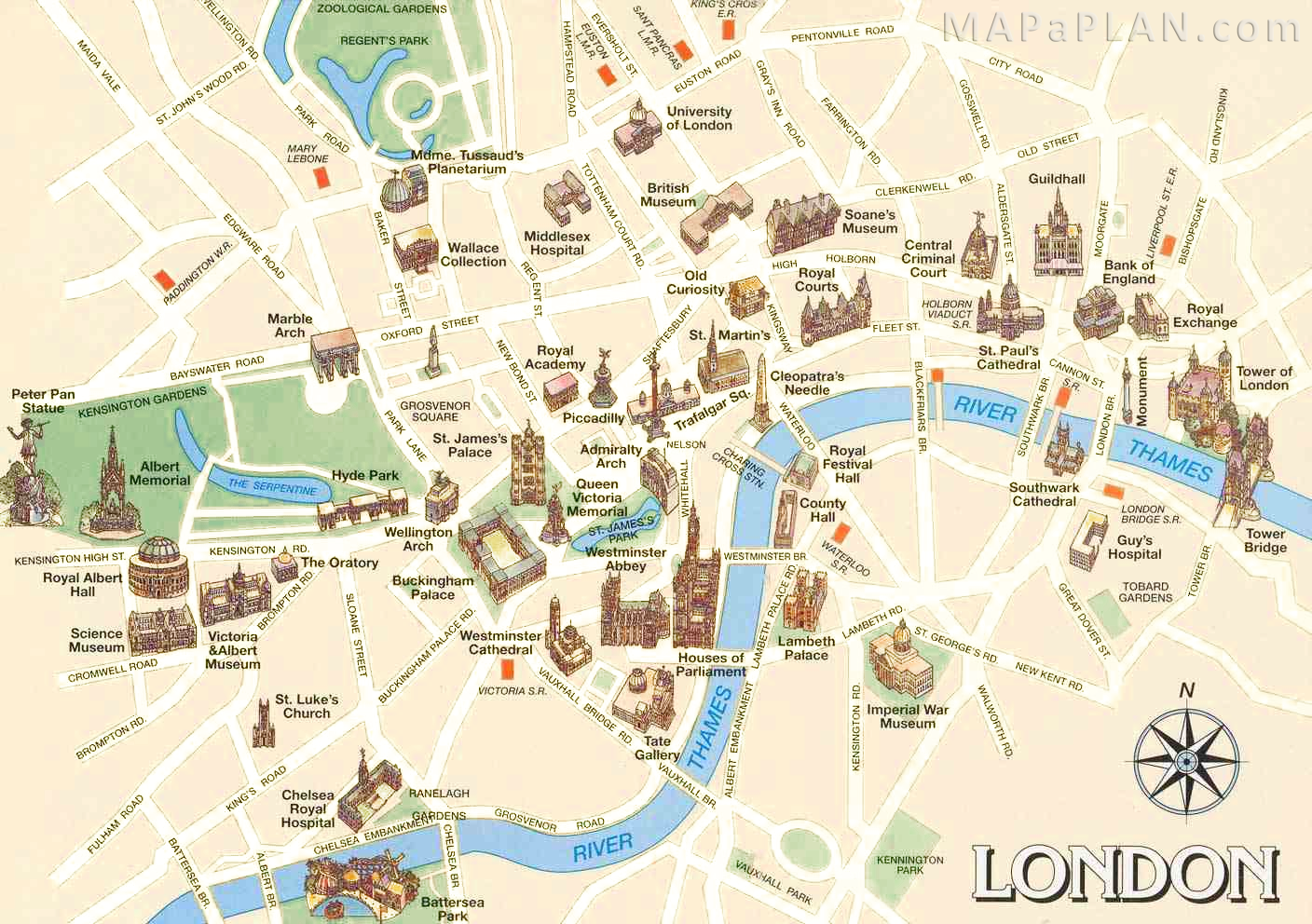 printable road map of london