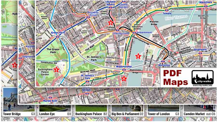 printable road map of london