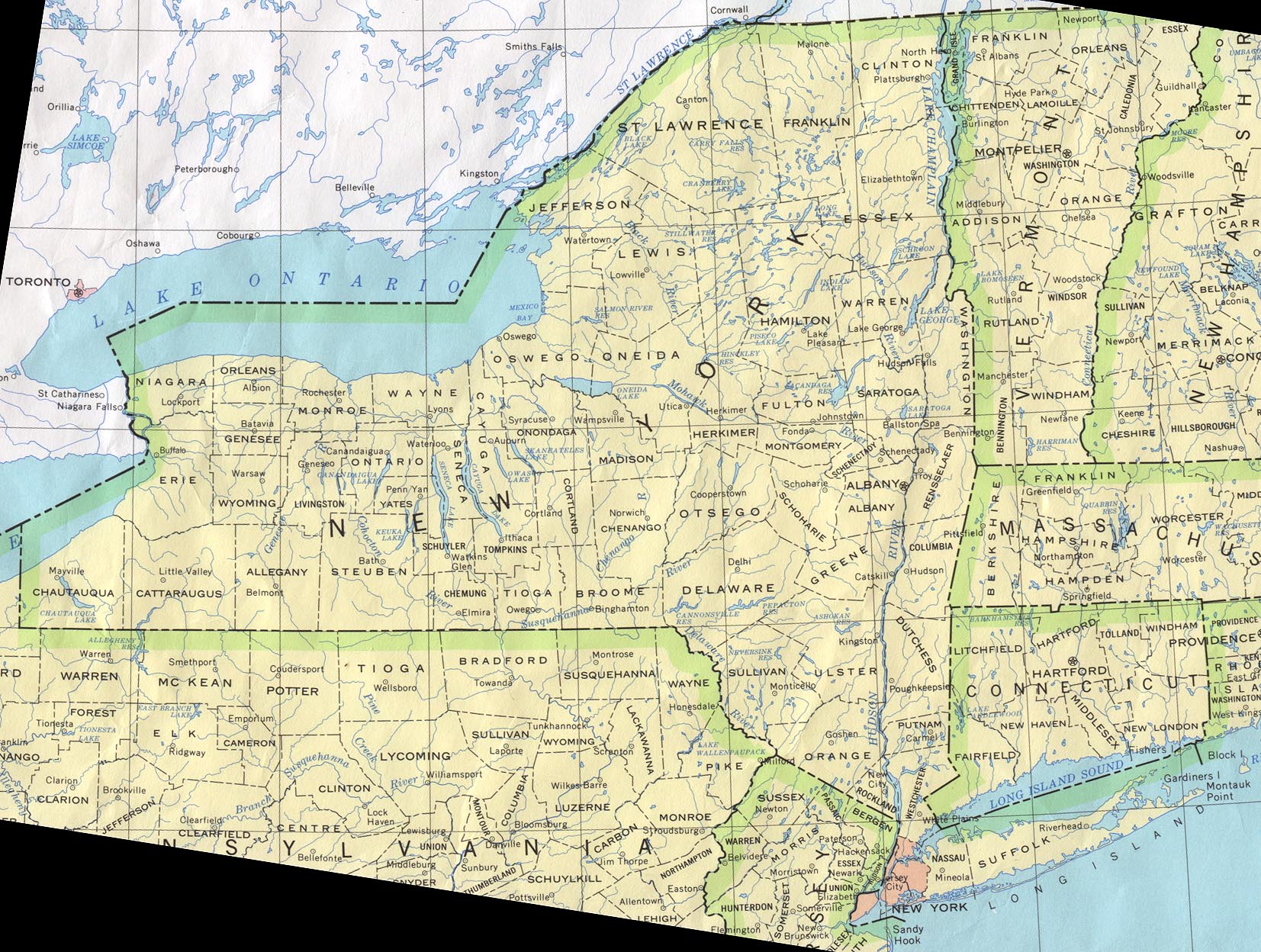 printable road map of new york state