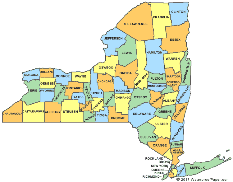 printable road map of new york state