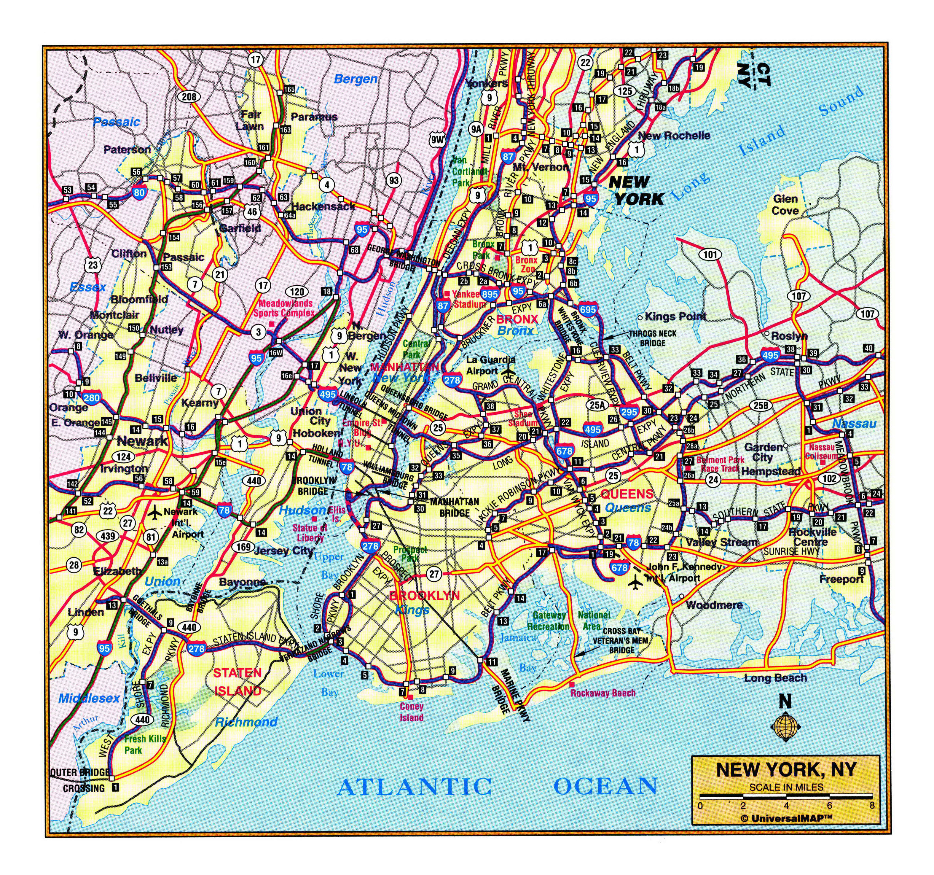 printable road map of new york state