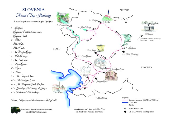 printable road map of slovenia