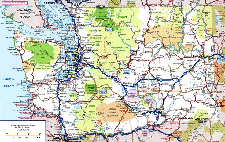 printable road map of washington state