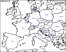 printable road map of western europe