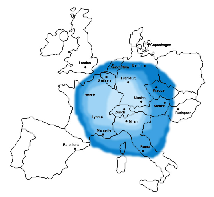 printable road map of western europe