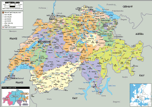 Switzerland Map (Road) - Worldometer