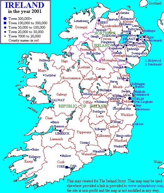 Free Maps of Ireland - Worksheets Library