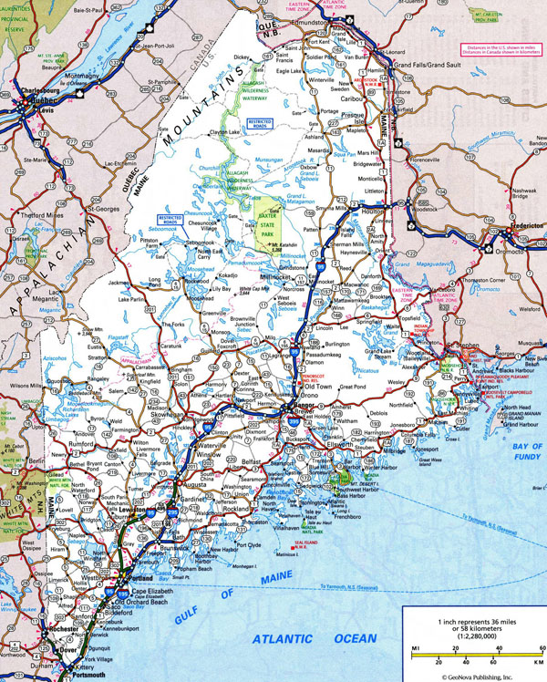 printable road maps of maine