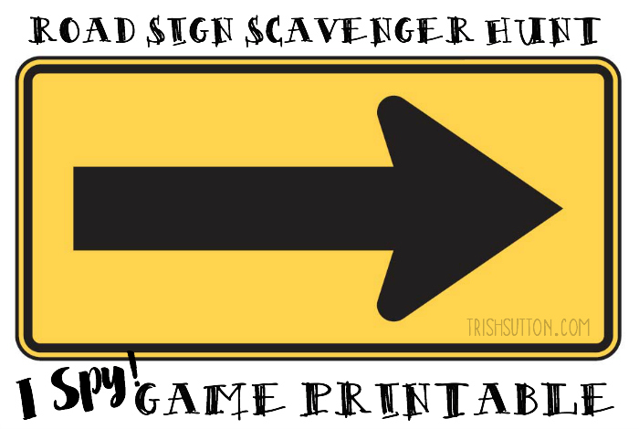 Road Sign Scavenger Hunt Free Printable I Spy Game