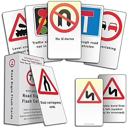 printable road signs flash cards