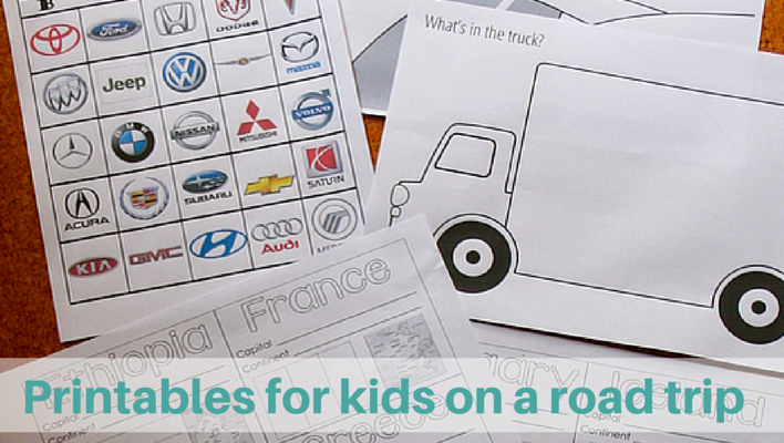 The colossal list of printables for kids on a road trip ...
