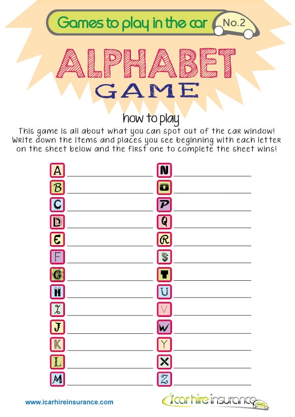 Keeping Kids Entertained in the Car Travel Printables for Kids ...
