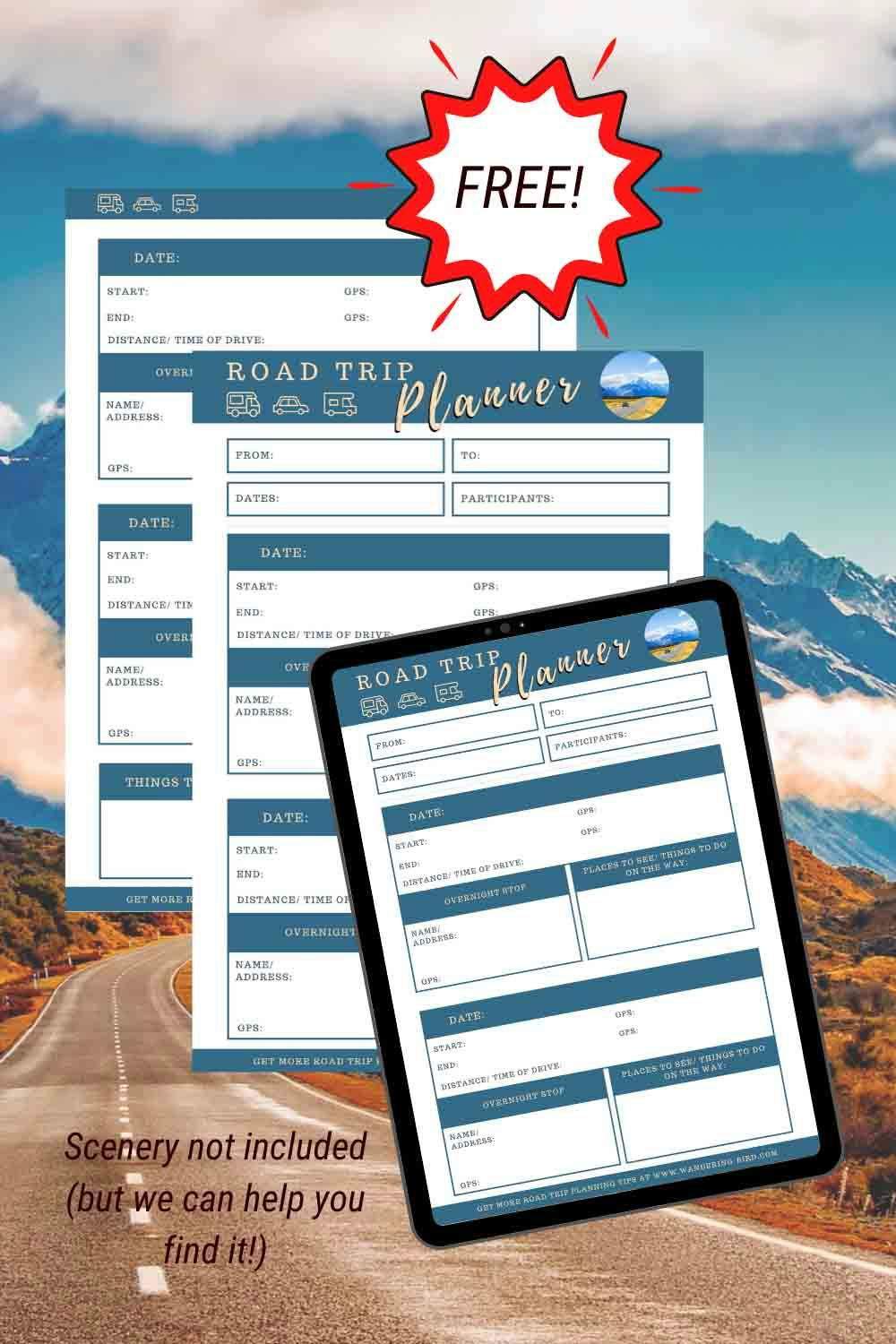 Best (FREE!) Printable Road Trip planner (Download it now &amp; get ...