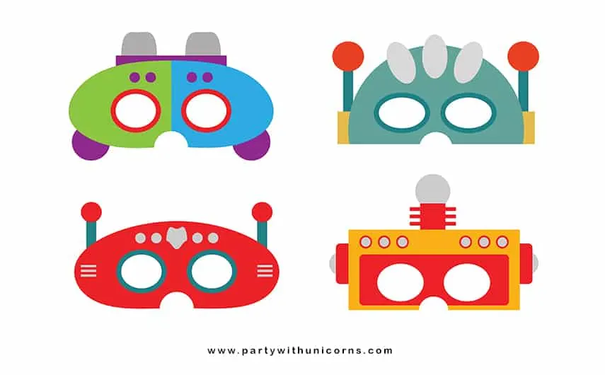 Free Robot Mask Printables Available For Download - Party with ...