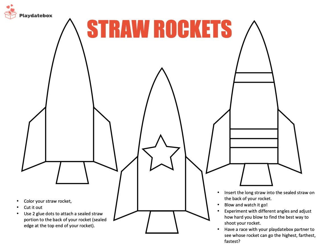 Straw Rockets: Instructions and Free Printable - Playdatebox