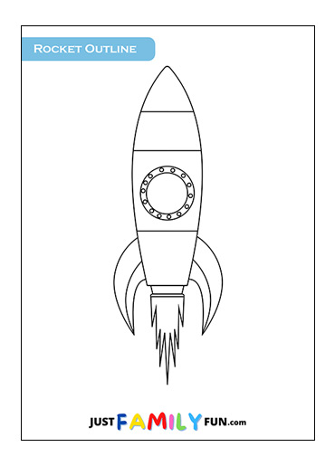 Free Printable Rocket Outline | Just Family Fun