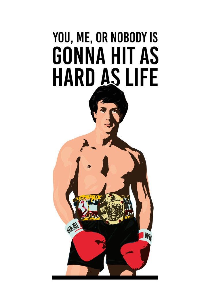 ROCKY™ Statue Poster with ROCKY Quote 1 - The ROCKY™ Statue