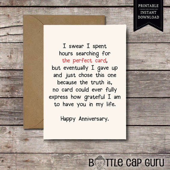 printable romantic anniversary cards