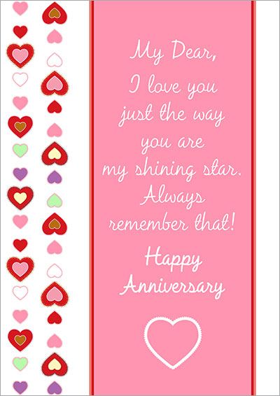 printable romantic anniversary cards