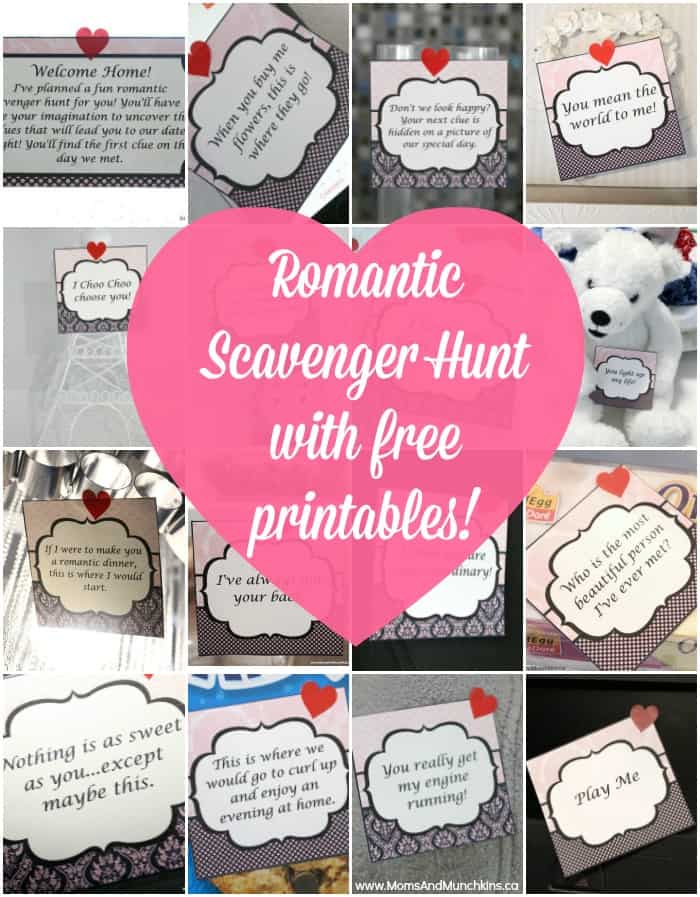 Romantic Scavenger Hunt - Moms &  Munchkins