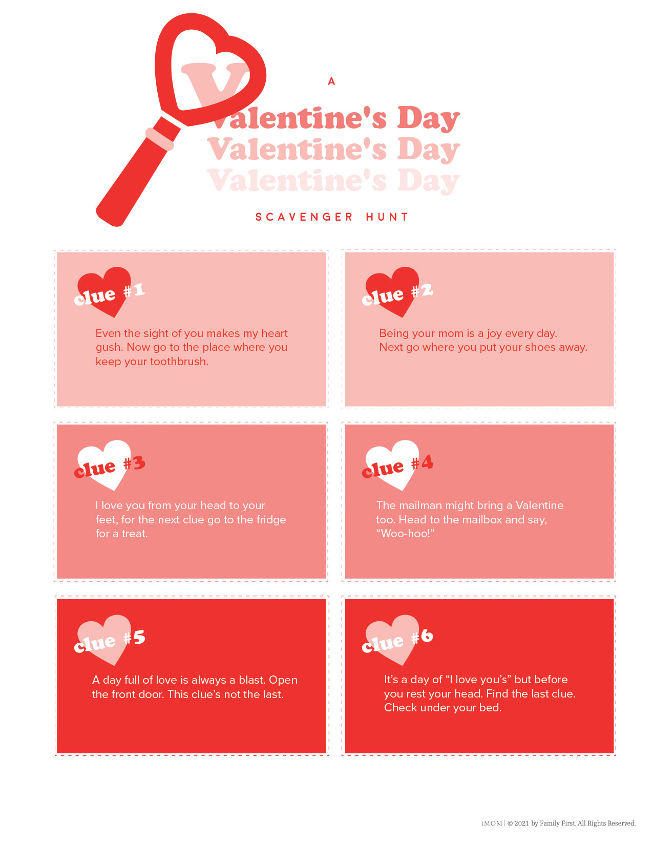 printable romantic scavenger hunt