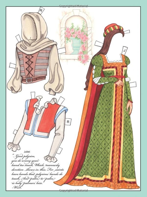 printable romeo and juliet paper dolls