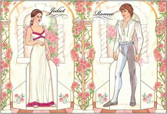 printable romeo and juliet paper dolls