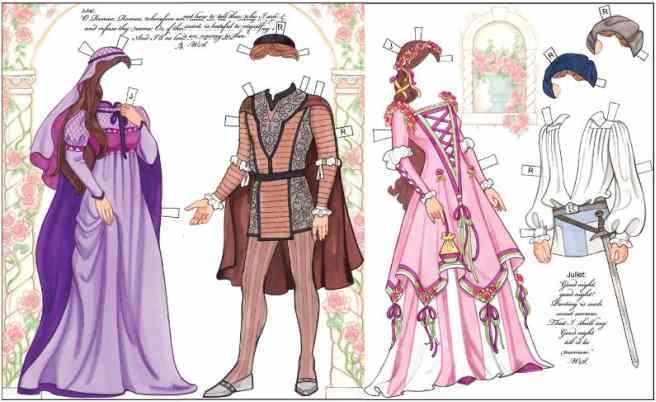 printable romeo and juliet paper dolls