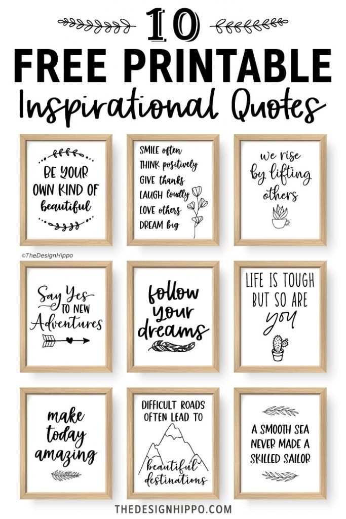 10 Free Printable Inspirational Quotes for Daily Motivation