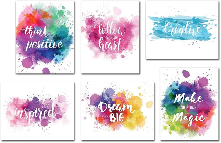Inspirational Wall Art Quotes Poster - Home Office Giclee Print ...