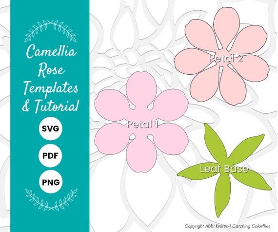 DIY Paper Rose Flower Template, Flower SVG Cut Files for Cricut or ...
