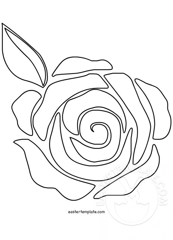 Rose Flower Template coloring page - Easter Template