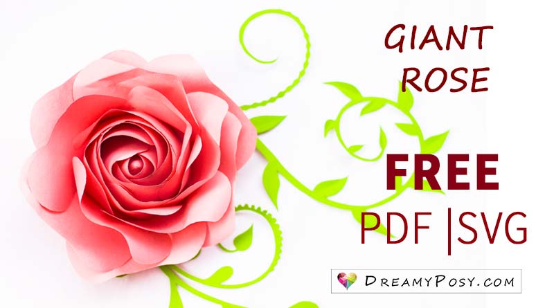 printable rose flower template