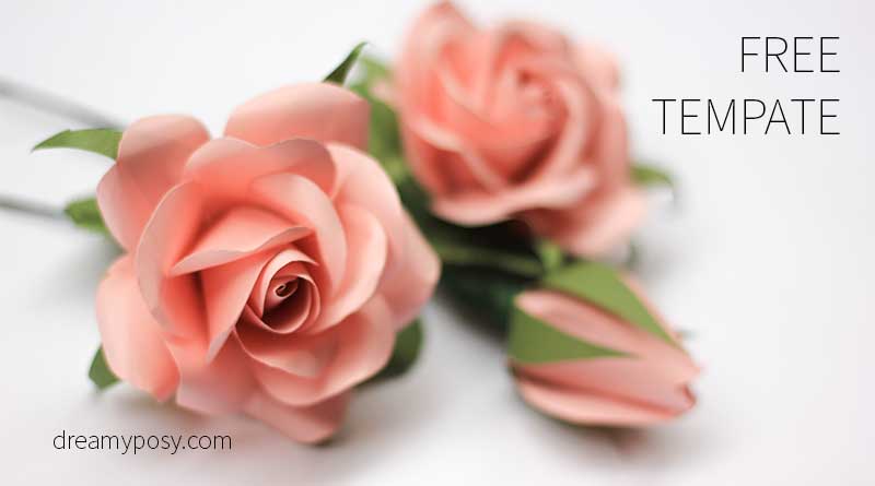 printable rose flower template