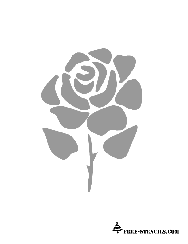 printable rose stencils