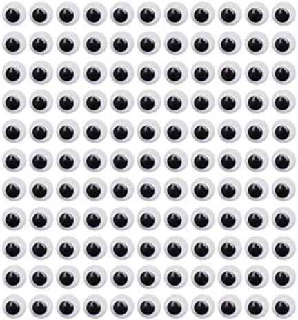 Decora 1000 Pieces 8mm Round Wiggly Googly Eyes with Self-adhesive for  Scrapbooking and Crafts