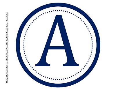 Large Circle Printable Alphabet Letters A-Z | 8 Inch Printable ...